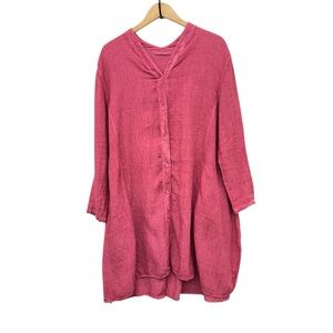 Elemente Clemente Pink Linen Tunic Dress